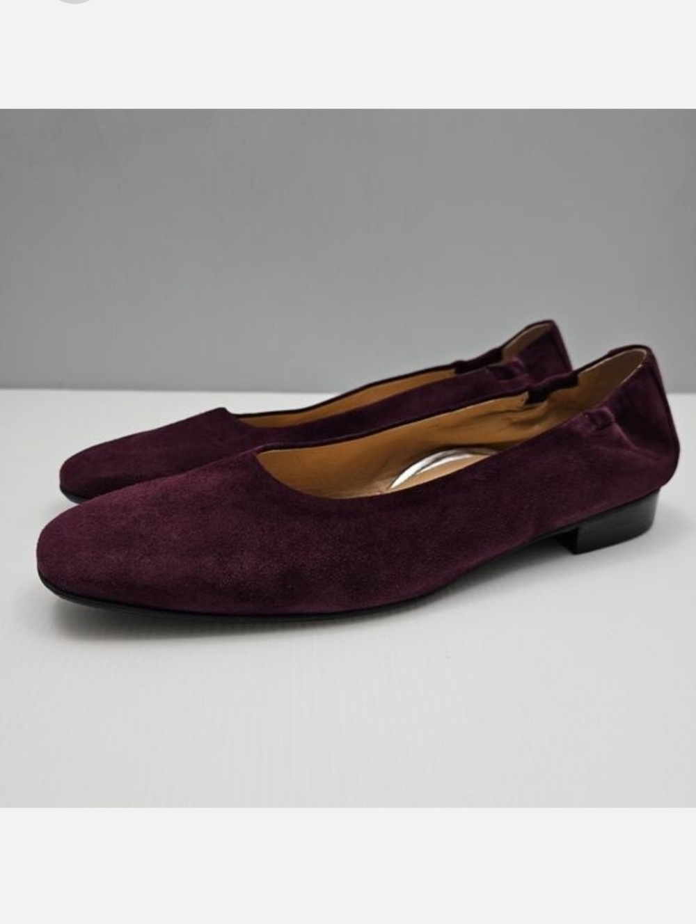 Ron White Jojo Ballet Flat Women EU 42 Burgundy Merlot Suede Designer Dressy NEW